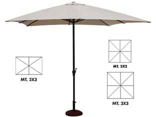 Ombrellone in Metallo con Manovella 200 CMX300 Palo Ø 38 mm a 6 Cod 102681 - 2
