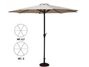 Ombrellone in Metallo Tondo con Manovella Ø 300 mm cm Palo Ø 48 Cod 102674 - 2