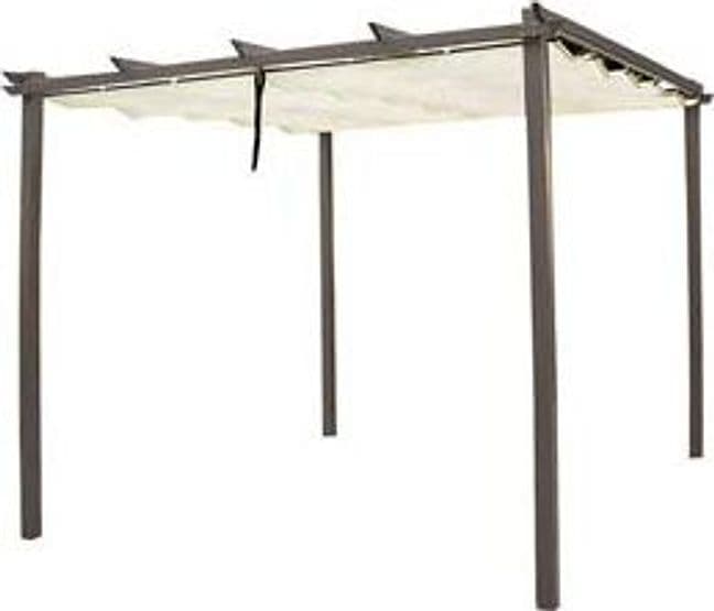 Gazebo in Metallo con Tetto Scorrevole Dimensioni: 3 MX3X2,2H. Vette - 2