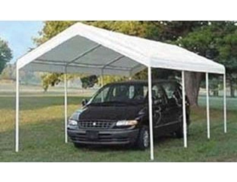 Gazebo Carport Senza Pareti Laterali Bianco 3 MX6 Vette - 2
