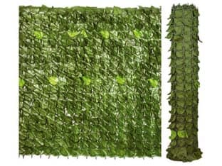 Siepe Ornamentale Artificiale con Foglie Lauro 3 MX1,5H. 1 Rotolo T Rex - 2