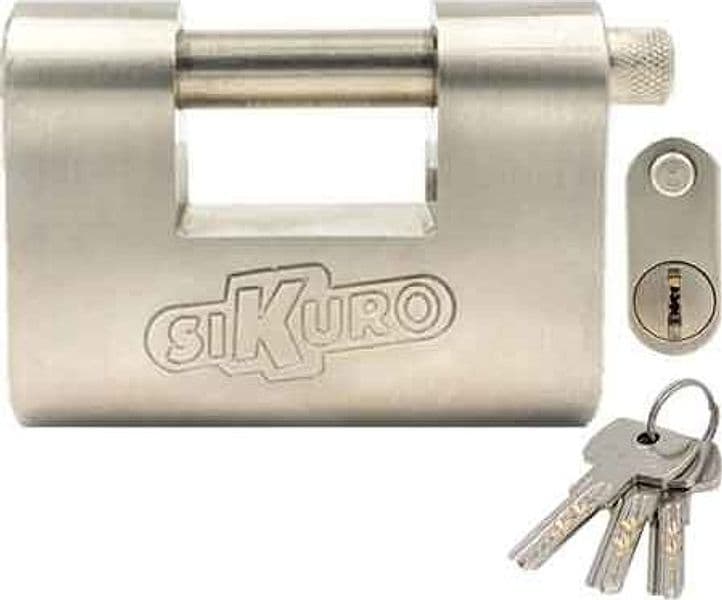 Lucchetto Monoblocco Ovale Titan Sikuro 84 mm - 2