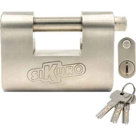Lucchetto Monoblocco Ovale Titan Sikuro 84 mm - 2