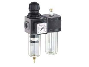 Gruppo Filtro Regolatore di Pressione e Lubrificatore Modulare Attacco 1 4F - 2