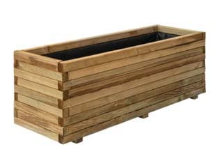 Fioriera Rettangolare in Pino Impregnato Assemblata 40 CMX80X26H. Vette - 2
