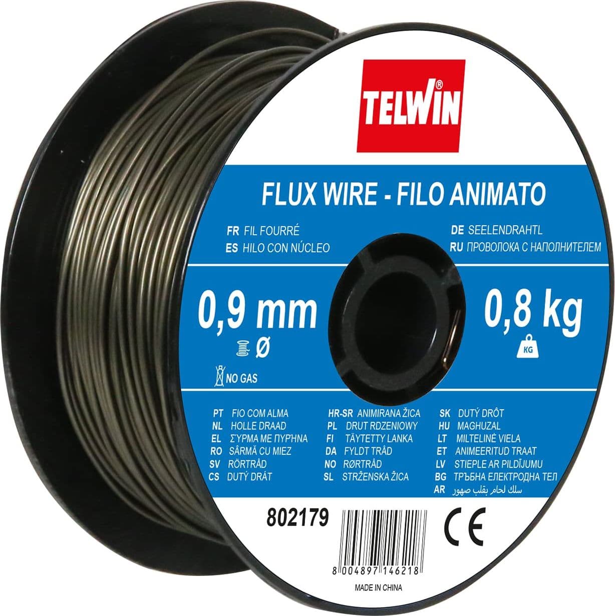 Bobina Filo Animato per Saldatura Ø 0,9 mm 800 mm g Telwin