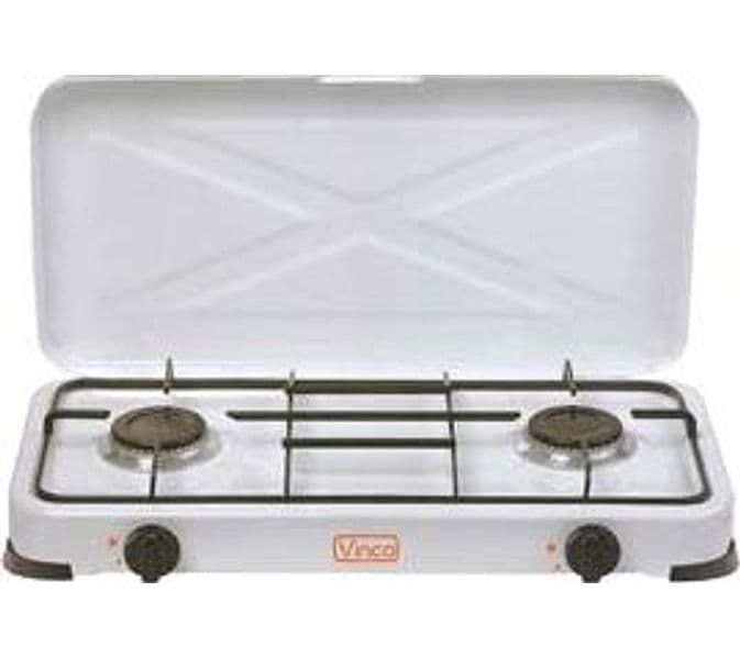 Fornello a Gas GPL a 2 Fuochi con Coperchio 57 CMX33X10H - 2
