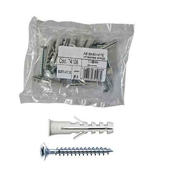 Tassello con Vite e Bordo Avb Tc in Busta Ø 8 x 40 Vite Tecfi Conf 10 Pezzi - 2