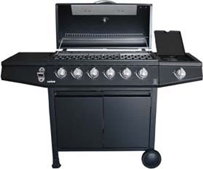 Barbecue a Gas GPL 6 Bruciatori + 1 Fornello 137,5 CMX55,5X110H. Lapillo - 2