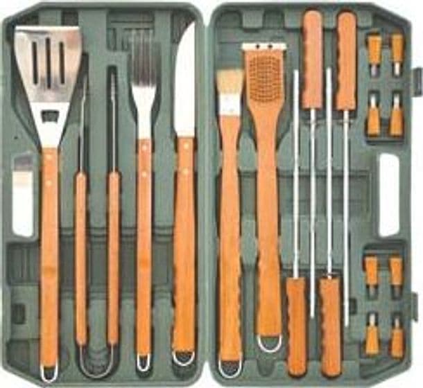 Attrezzi Acciaio Inox per Barbecue in Set 18 Pezzi Lapillo - 2