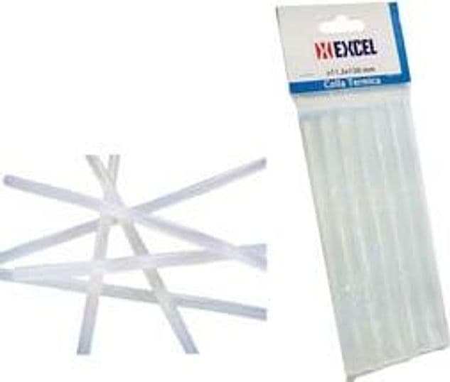 Colla Termofusibile Trasparente 150 mm 150 mm Ø 7,2 mm Excel 10 Blister - 2