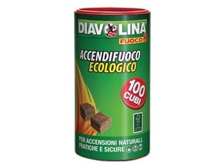 Diavolina Accendifuoco Ecologico in Box 100 Pz. Conf. 100 Pz 6 Pezzi - 2