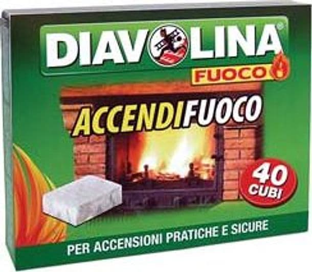 Diavolina Accendifuoco Conf. 40 Cubi Diavolina 6 Pezzi - 2