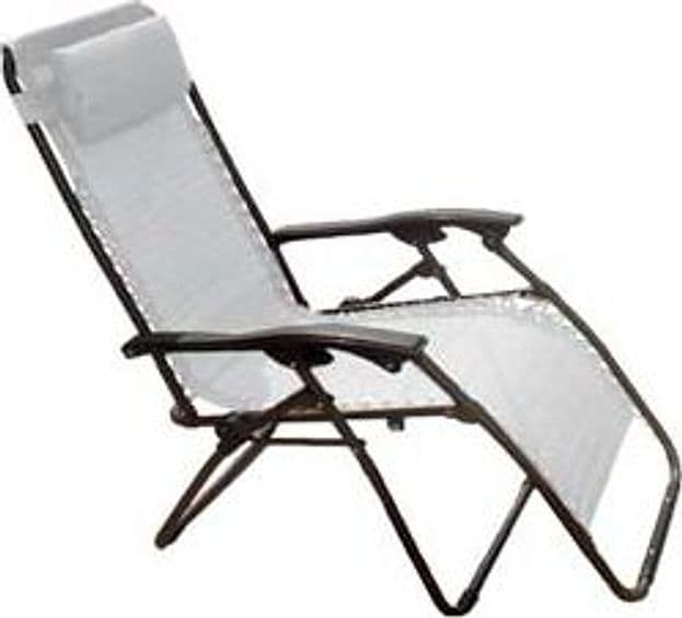 Poltrona Acciaio Pieghevole Automatica Fume' Bianca 65 CMX89X112H. Vette - 2