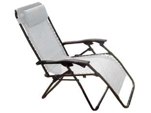 Poltrona Acciaio Pieghevole Automatica Fume' Bianca 65 CMX89X112H. Vette - 2