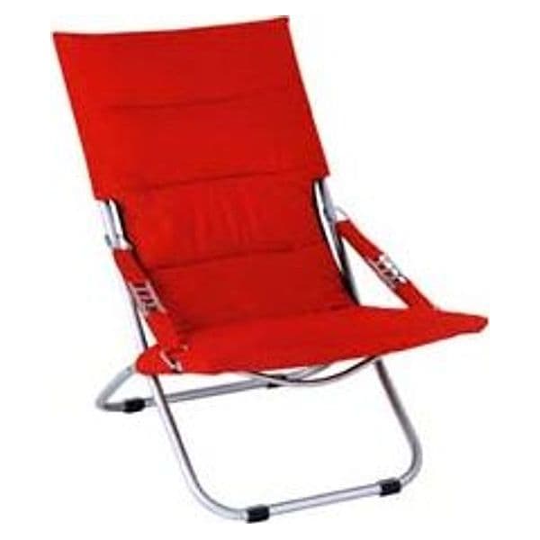 Poltrona Acciaio Pieghevole Rosso 50 CMX94X63H. Vette - 2