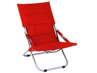 Poltrona Acciaio Pieghevole Rosso 50 CMX94X63H. Vette - 2
