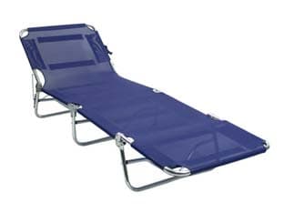 Lettino in Alluminio Pieghevole con Tessuto Texilene 58 CMX174 192X63H - 2