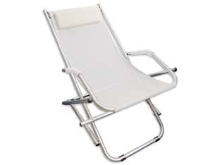 Sdraio in Alluminio Bianco 54 CMX97X77H. Vette - 2