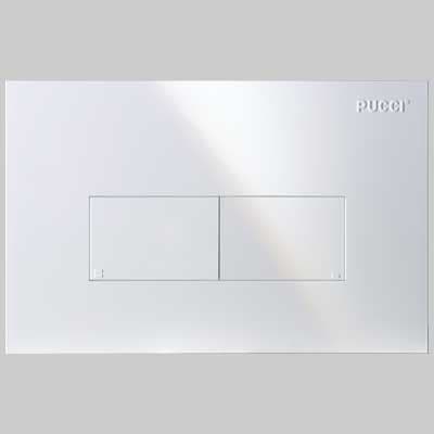 Placca di Comando Eco Linea Doppio Tasto Satinata Pucci - 2
