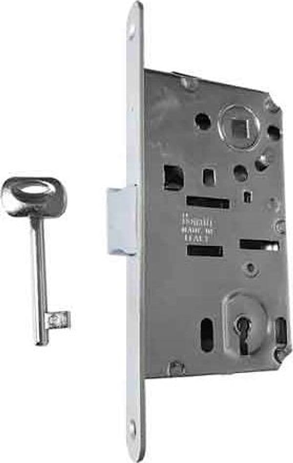 Serratura per Porte in Legno Patent B Bitter Bonaiti E50 Cromo Opaco - 2