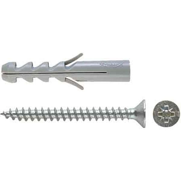 Tassello con Vite Sv S 10V Fischer Ø 10 x 50 mm Vite 6 x 60 mm 25 Pezzi