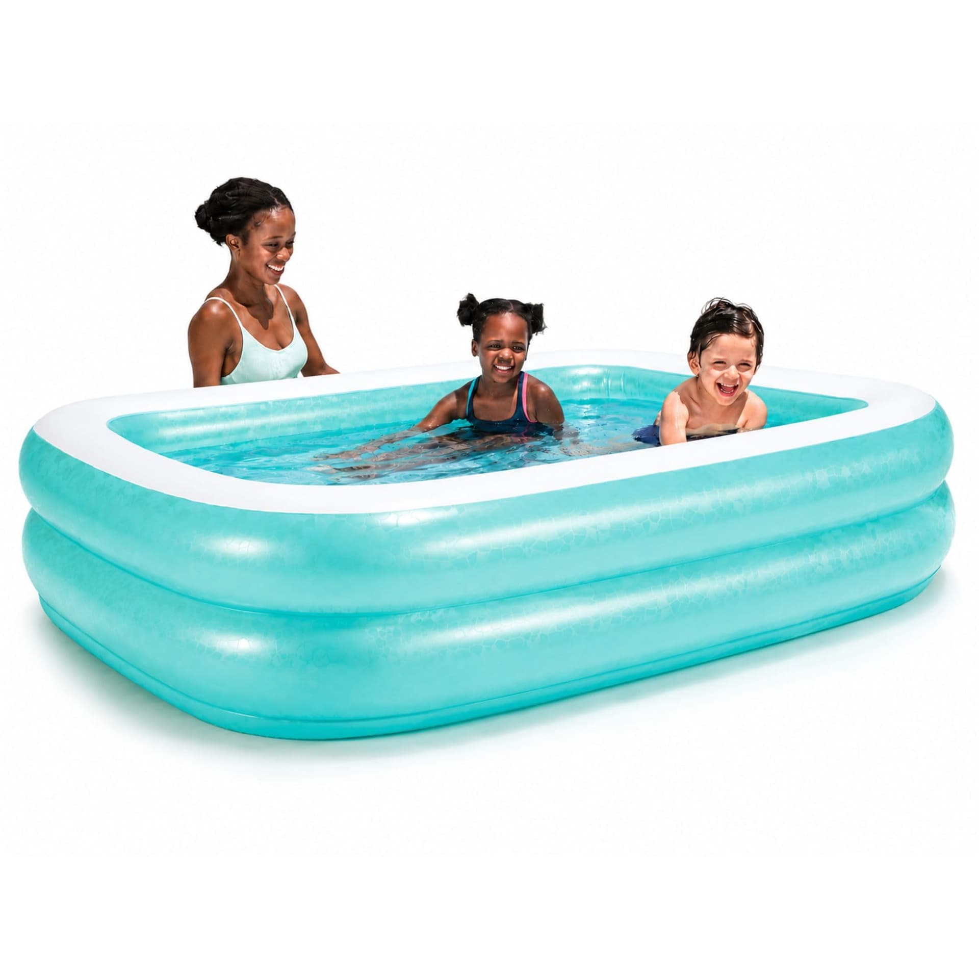Piscina Gonfiabile Family Rettangolare 2 Anelli +6 Anni 200 CMX146X48H Peso - 2