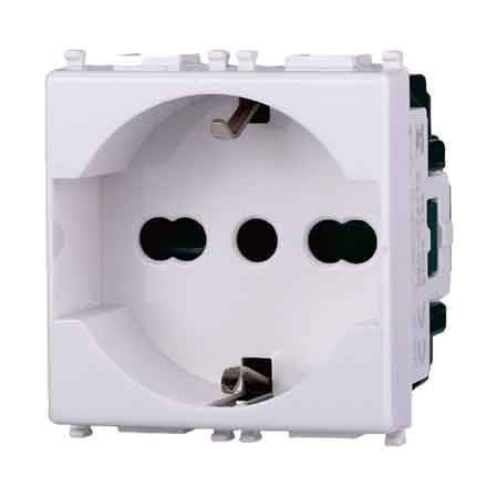 Presa Italiana Tedesca Starlight 10 e 16 A 250V Elettroit 2P con T - 2