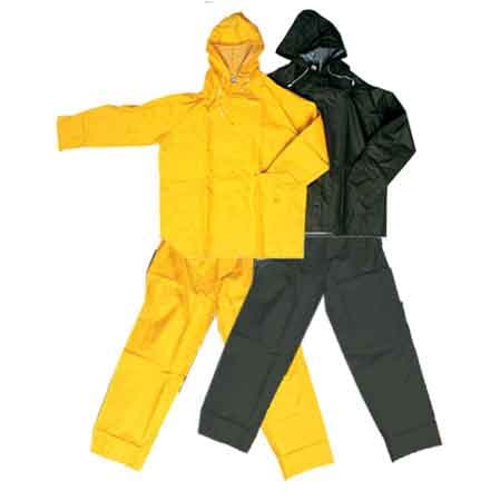 Completo Giacca e Pantalone Impermeabile 390 Gr Tg. L Colore Giallo - 2