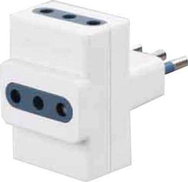 Adattatore Triplo 10A Ideal Star 2P con T Prese 10A 2P con T - 2
