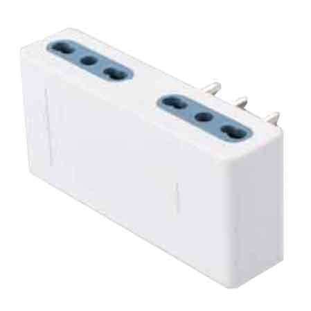 Adattatore Quadruplo 10A Ideal Star 2P con T Prese 10A 2P con T - 2