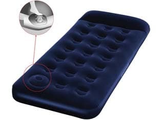 Materasso Gonfiabile Floccato Singolo e Pompa Incorporata 185 CMX76X28H - 2