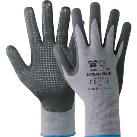 Guanto Professionale Puntinato Nitral Plus Neri Tg. 10 12 Paia - 2