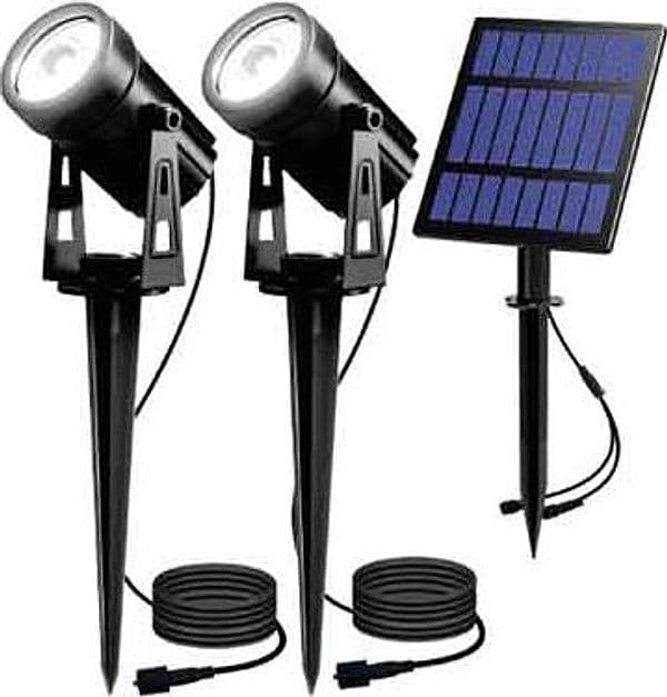 Doppio Faretto Solare a LED Ideal Star 2 x 3 W Colore Nero