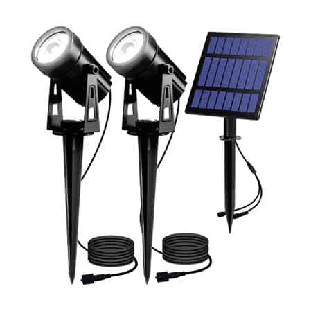 Doppio Faretto Solare a LED Ideal Star 2 x 3 W Colore Nero - 2