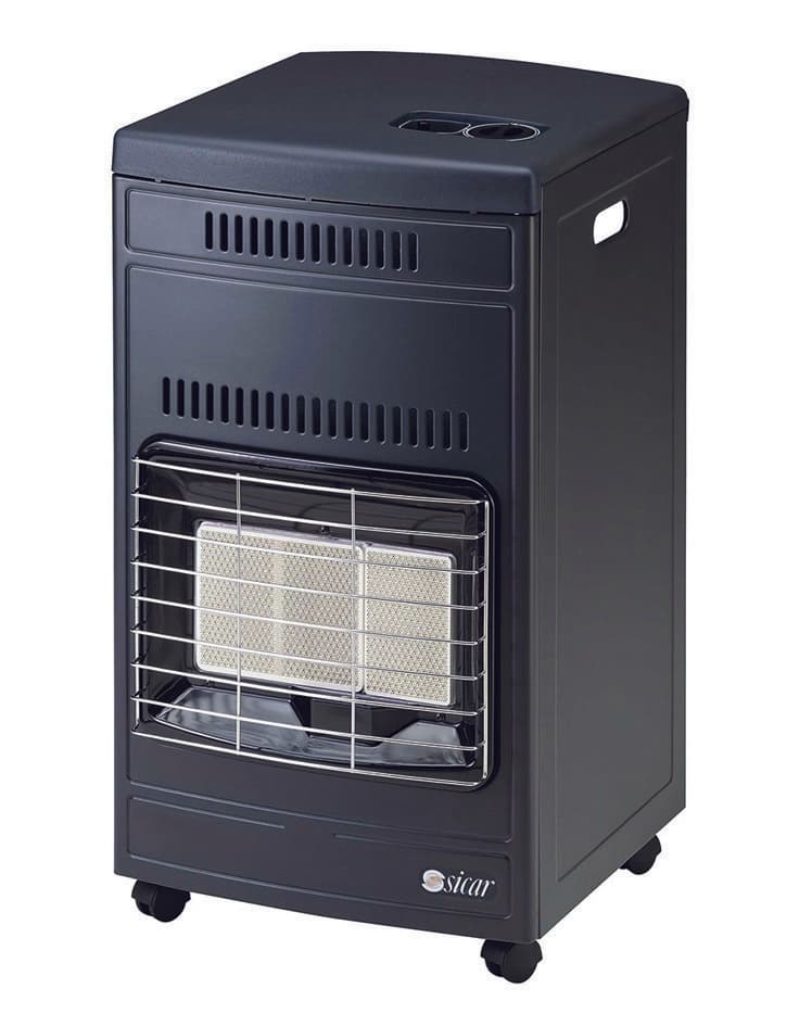 Stufa Infrarossi a Gas GPL 4200 W Grigia Misure 40,5 CMX45X77H. Peso 12,5 - 2