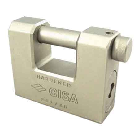 Lucchetto Rettangolare in Acciaio con Chiave Lim Cisa 75 mm - 2