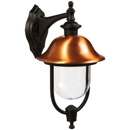 Lanterna da Parete Calliope Down Colore Nero Rame - 2
