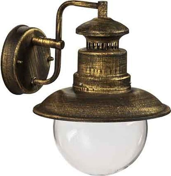 Lanterna da Parete Gea Colore Nero Oro – Autres