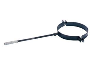 Collare Reggitubo per Stufe a Pellet Plus Nero Opaco Ø 8 mm cm 2 Pezzi - 2