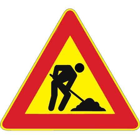 Segnale Cantiere Fig. 383 Lavori in Corso 90 cm - 2