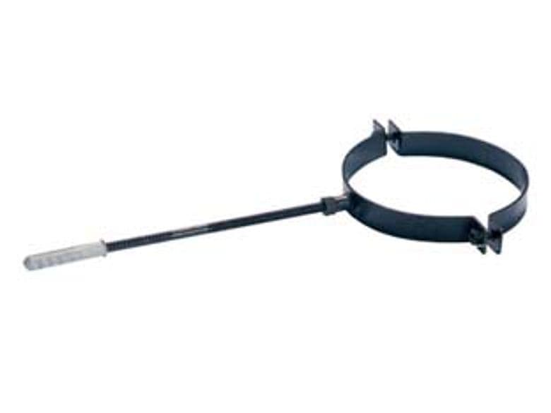 Collare Reggitubo per Stufe a Pellet Plus Nero Opaco Ø 10 mm cm 2 Pezzi