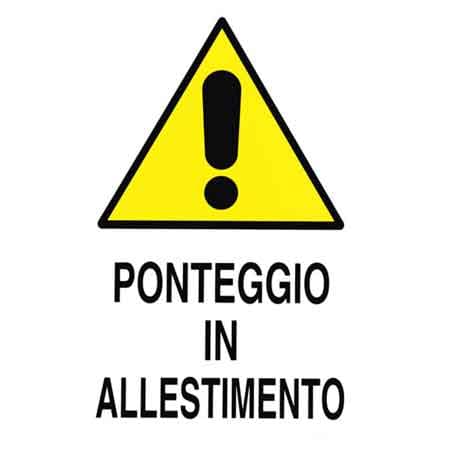 Cartello Ponteggio in Allestimento 40 x 60 cm 10 Pezzi - 2