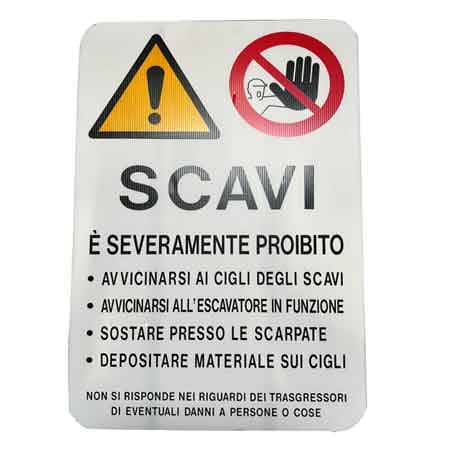 Cartello Attenzione Scavi 60 x 40 cm 10 Pezzi - 2