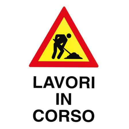 Cartello Lavori in Corso 40 x 60 cm 10 Pezzi - 2