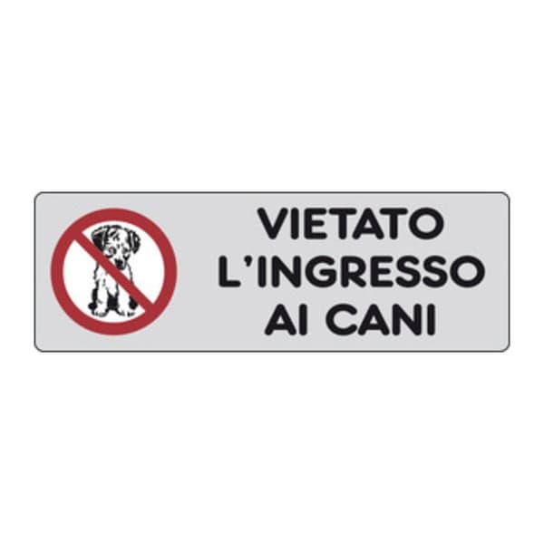 Etichetta Vietato L Ingresso ai Cani 15 x 5 cm 10 Pezzi - 2