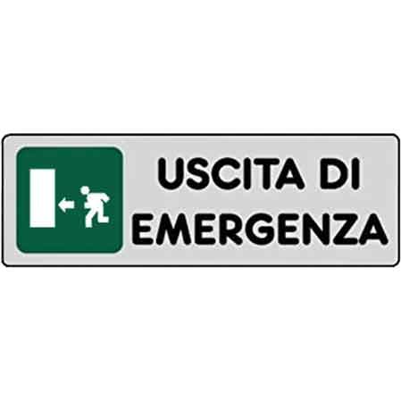 Etichetta Uscita di Emergenza Sx 15 x 15 cm 10 Pezzi - 2