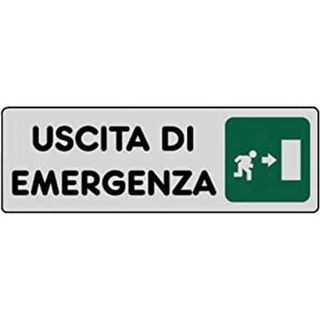 Etichetta Uscita di Emergenza Dx 15 x 15 cm 10 Pezzi - 2