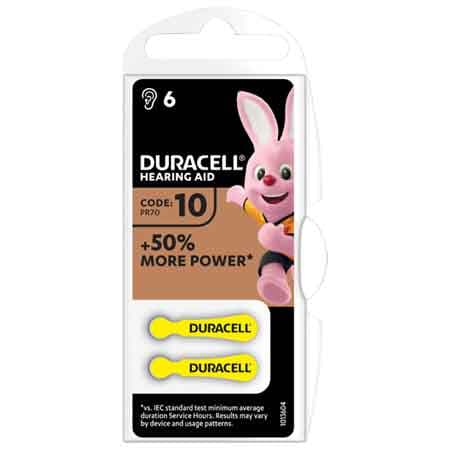 Pila per Apparecchi Acustici Easy Tab 10 Confezioni Duracell Colore Giallo - 2