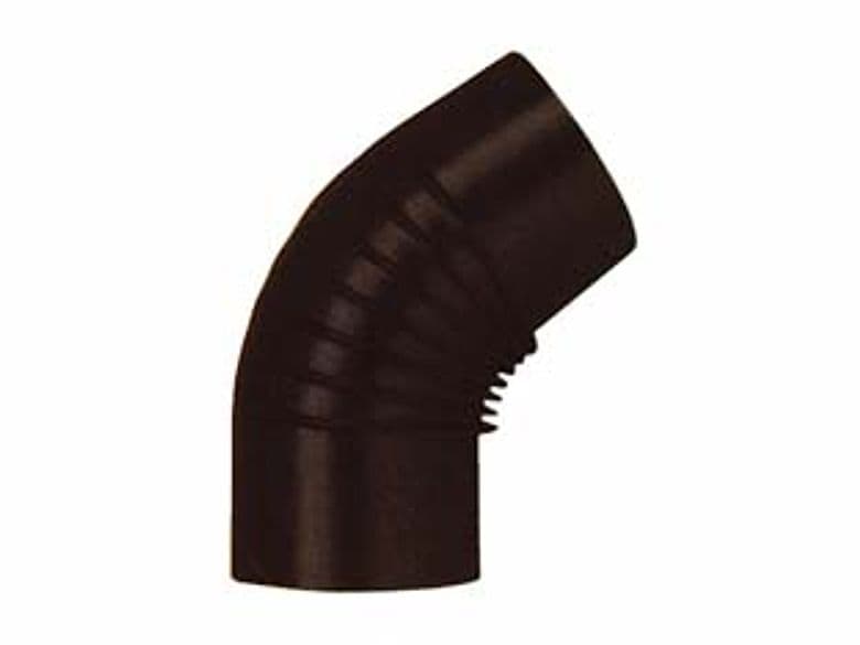 Gomito 45 ° Porcellanato per Stufe a Legna Nero Opaco Ø 12 cm Save - 2